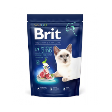 BRIT Cat Premium by Nature Sensitive lamb Hrana uscata pentru pisici adulte cu tract digestiv sensibil, cu miel 300 g BRIT Cat Premium by Nature Sensitive lamb Hrana uscata pentru pisici adulte cu tract digestiv sensibil, cu miel 300 g
