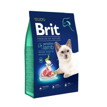 BRIT Cat Premium by Nature Sensitive lamb Hrana uscata pentru pisici cu tractul digestiv sensibil, cu miel 1,5 kg