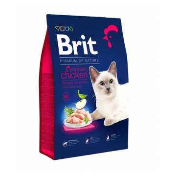 BRIT Cat Premium by Nature Sterilised chicken Hrana uscata pentru pisici sterilizate, cu pui 800 g