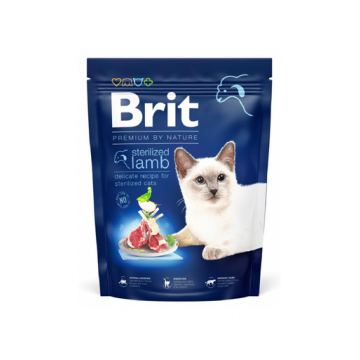 BRIT Cat Premium by Nature Sterilised lamb Hrana uscata pentru pisici sterilizate, cu miel 300 g