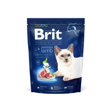 BRIT Cat Premium by Nature Sterilised lamb Hrana uscata pentru pisici sterilizate, cu miel 300 g BRIT Cat Premium by Nature Sterilised lamb Hrana uscata pentru pisici sterilizate, cu miel 300 g