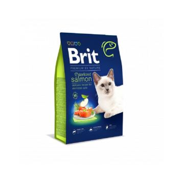 BRIT Cat Premium by Nature Sterilised salmon Hrana uscata pentru pisici sterlizate, cu somon 8 kg