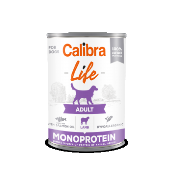 Calibra Dog Life Adult Lamb 400 g, conserva