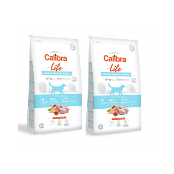 CALIBRA Dog Life Junior Medium Breed Chicken hrana uscata pentru caini juniori de talie medie 24 kg (2 x 12 kg)