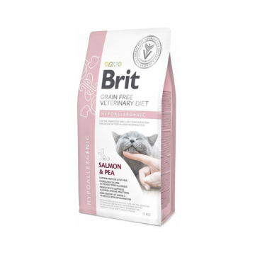 BRIT Veterinary Diets Cat Hypoallergenic Dieta veterinara pentru pisici cu alergii si probleme deramatologice 5 kg BRIT Veterinary Diets Cat Hypoallergenic Dieta veterinara pentru pisici cu alergii si probleme deramatologice 5 kg