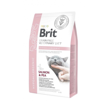 BRIT Veterinary Diets Cat Hypoallergenic Dieta veterinara pentru pisici cu alergii si probleme deramatologice2 kg