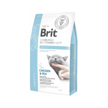 BRIT Veterinary Diets Cat Obesity Dieta veterinara pentru pisici adulte supraponderale, cu pui si mazare 2 kg BRIT Veterinary Diets Cat Obesity Dieta veterinara pentru pisici adulte supraponderale, cu pui si mazare 2 kg