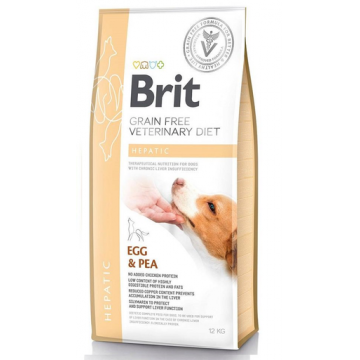 BRIT Veterinary Diets Dog Hepatic Dieta veterinara pentru caini adulti cu insuficienta hepatica, mazare si oua 12 kg BRIT Veterinary Diets Dog Hepatic Dieta veterinara pentru caini adulti cu insuficienta hepatica, mazare si oua 12 kg