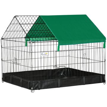 Cusca pentru Iepuri si Rozatoare PawHut, Metal si Tesatura Oxford, 90x75x75cm | Aosom Romania