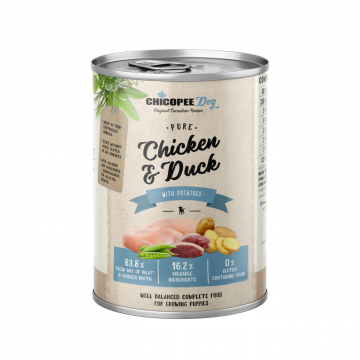 Hrana Umeda Catelusi, Chicopee Pure Chicken & Duck, Puppies, 400 g