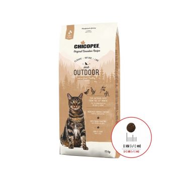 Hrana Uscata Pisici, Chicopee Classic Nature Line, Adult, Outdoor Poultry, 15 kg