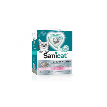 SANICAT Strong Clumps nisip litiera pisici, din bentonita, alb 10 L