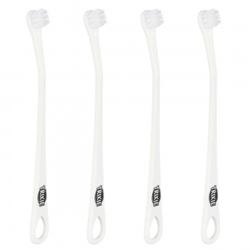 Set Periuta De Dinti Trixie pentru Caini si Pisici Mici, 15 cm, 4 buc Alb 25621