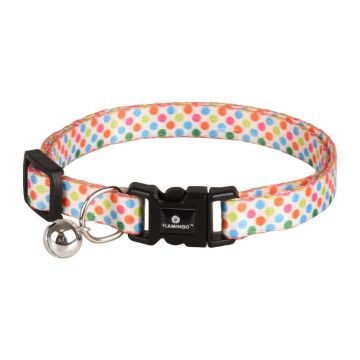 ZGARDA PENTRU PISICI,FLAMINGO, ARYA BULINE MULTICOLORE 20-35CMx10MM ieftina