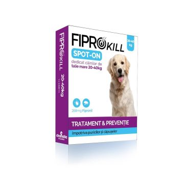 Antiparazitar Extern Pentru Caine 20-40 Kg Fiprokill Dog 