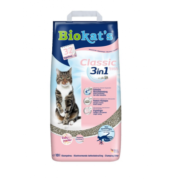 BIOKAT'S Classic Fresh 3in1 10 L nisip pentru pisici, din bentonita parfumata