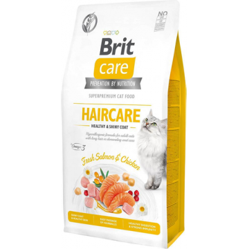 BRIT Care Cat Grain-Free Haircare hrana uscata pentru pisici cu par lung cu ingrijire speciala a blanii 7 kg