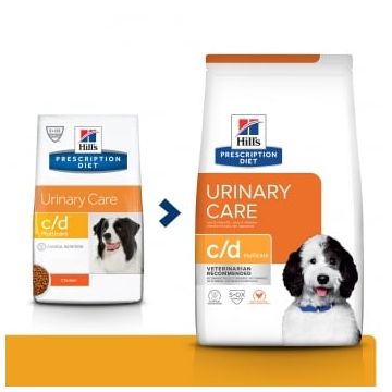 HILL'S Prescription Diet c/d Urinary Care, Pui, dietă veterinară câini, hrană uscată, sistem urinar, 12kg