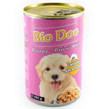 Hrana Umeda Caini Biodog Puppy, Pu & Vita, 410 g ieftina