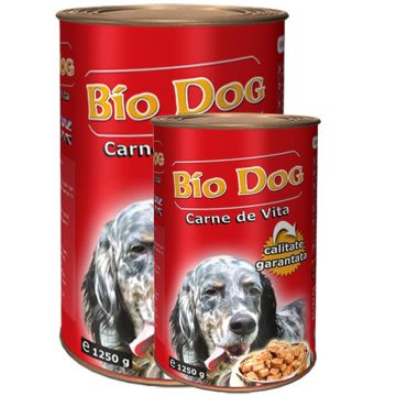 Hrana umeda pentru caini Biodog, vita 1250 g