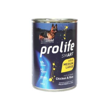 Hrana Umeda Pentru Caini Premium Prolife Dog Adult Smart Medium/large Pui&orez Cv 400 G