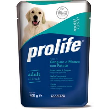 Hrana Umeda Pentru Caini Premium Prolife Dog Plic Cangur/vita/cartofi 300 Gr