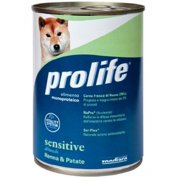 Hrana Umeda Pentru Caini Premium Prolife Dog Sensitive Ren & Cartof 400 Gr 07/2015