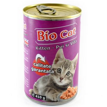 Bio Cat Kitten Pui & Vita, 410 g ieftina