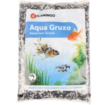 NISIP ACVARIU FLAMINGO ALB-NEGRU 1KG 2-3MM 400686