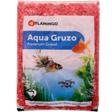 NISIP ACVARIU FLAMINGO ROSU NEON 1KG 4-7MM 410086