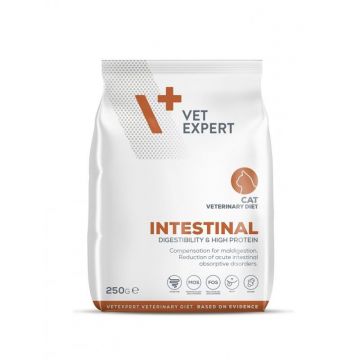 4T Dieta Veterinara Pisici Intestinal Cat, Vetexpert, 250 g ieftina