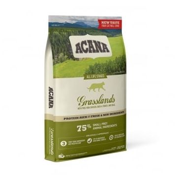 ACANA Highest Protein Grasslands, hrană uscată fără cereale pisici, 1.8kg ACANA Highest Protein Grasslands, hrană uscată fără cereale pisici, 1.8kg