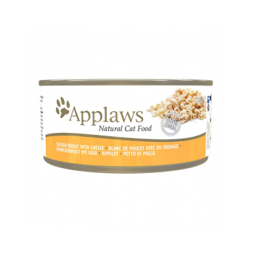 APPLAWS Cat Tin Chicken Breast with Cheese Hrana umeda pentru pisici adulte, cu piept de pui si branza 72x156g