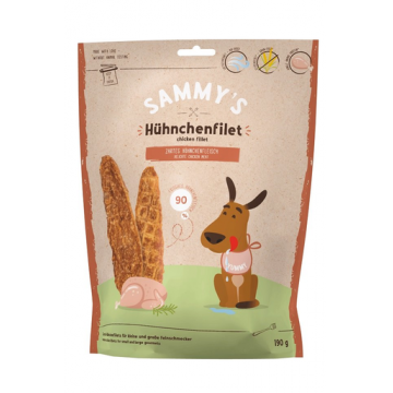 BOSCH SAMMY’S Chicken Fillets Recompense pentru caini de talie mica si mare, fileuri de pui 90 g