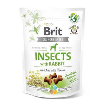 BRIT Care Dog Crunchy Crakcer Insect&Rabbit Recompense pentru caini, cu insecte si iepure 200 g