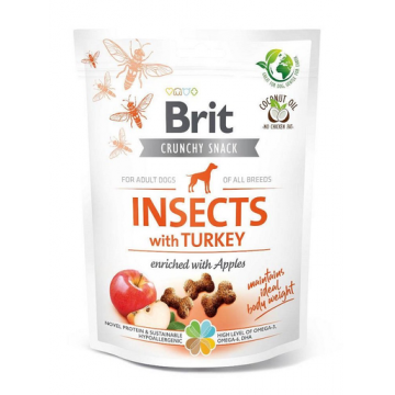 BRIT Care Dog Crunchy Crakcer Insect&Turkey recompense crocante pentru caini, cu insecte si curcan 200 g