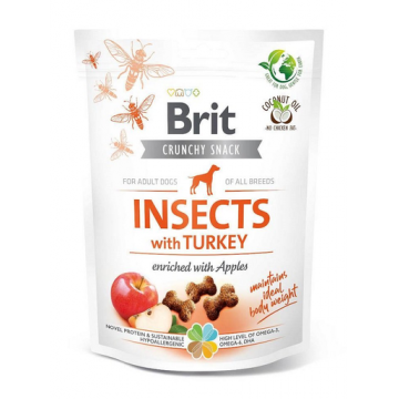 BRIT Care Dog Crunchy Crakcer Insect&Turkey recompense crocante pentru caini, cu insecte si curcan 200 g BRIT Care Dog Crunchy Crakcer Insect&Turkey recompense crocante pentru caini, cu insecte si curcan 200 g
