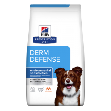 HILL'S Prescription Diet Derm Defense, Pui, dietă veterinară câini, hrană uscată, piele & blana, 1.5kg