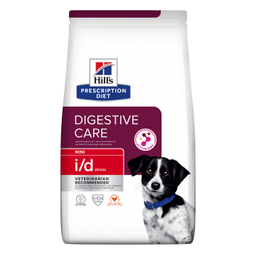 HILL'S Prescription Diet i/d Digestive Care Stress Mini, Pui, dietă veterinară câini, hrană uscată, sistem digestiv, 1kg