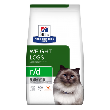 HILL'S Prescription Diet r/d Wheight Loss, Pui, dietă veterinară pisici, hrană uscată, metabolism (obezitate si diabet), 3kg