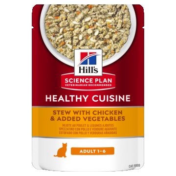 Hill's SP Feline Adult Chicken & Vegetables Stew, 80 g
