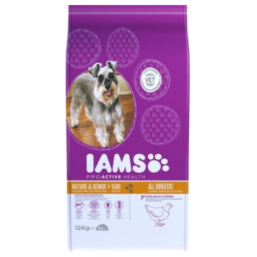 IAMS ProActive Health Mature & Senior All breeds Chicken Hrana uscata pentru caini senior de toate rasele, cu pui 24 kg (2 x 12 kg)
