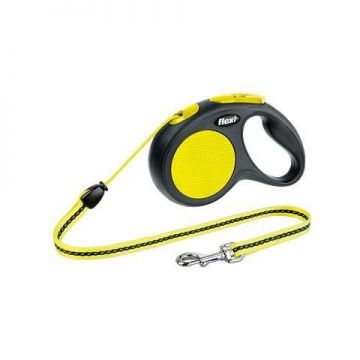 Lesa Pentru Caini Flexi Classic M 5 M-20 Kg Neon/25222 ieftina