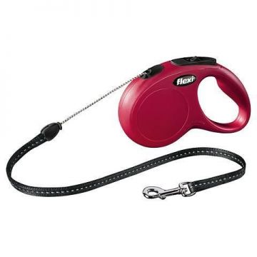 Lesa Pentru Caini Flexi Classic S 5 M-12 Kg Red/22504