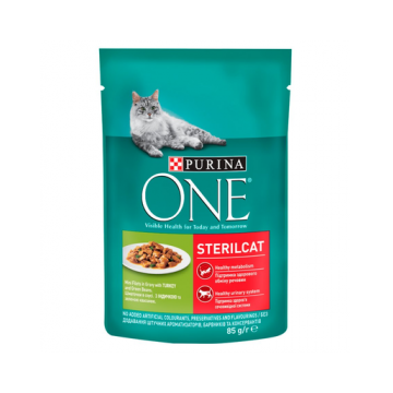PURINA ONE Sterilcat Hrana umeda pentru pisici sterilizate, cu peste 85g