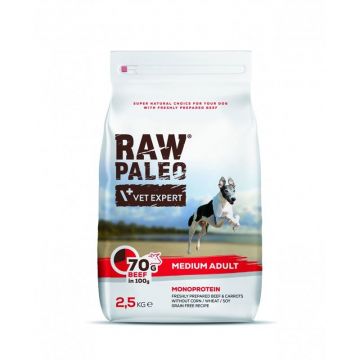 Raw Paleo, Adult, Rase Medii, Vita, 2.5 Kg la reducere