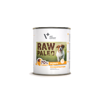 Raw Paleo Puppy, Conserva Monoproteica, Curcan, 800 g