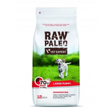 Raw Paleo, Puppy, Rase Mari, Vita, 12 Kg la reducere