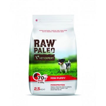 Raw Paleo, Puppy, Rase Mici, Vita, 2.5 Kg