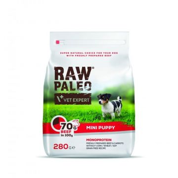 Raw Paleo, Puppy, Rase Mici, Vita, 280 g la reducere